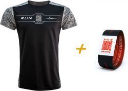 Camiseta Inteligente QR Premium Negra de Hombre + Pulsera