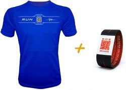 Camiseta Inteligente QR Azul Royal de Hombre + Pulsera