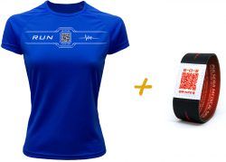Camiseta Inteligente QR Azul Royal de Mujer + Pulsera