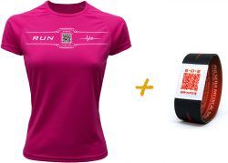 Camiseta Inteligente QR Rosa de Mujer + Pulsera