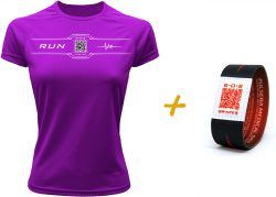 Camiseta Inteligente QR Violeta de Mujer + Pulsera