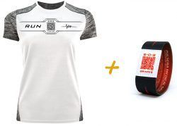Camiseta Inteligente QR Premium Blanca de Mujer + Pulsera